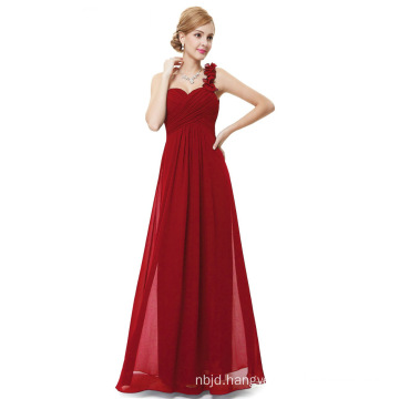 Long Evening Dresses Chiffon One Shoulder Prom Dress